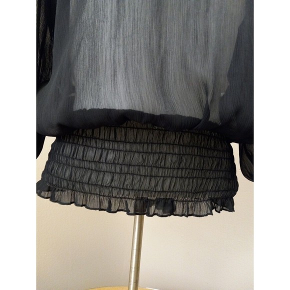 Guess womens Total sheer 3/4 sleeve Blouse‎  size small - Picture 4 of 14